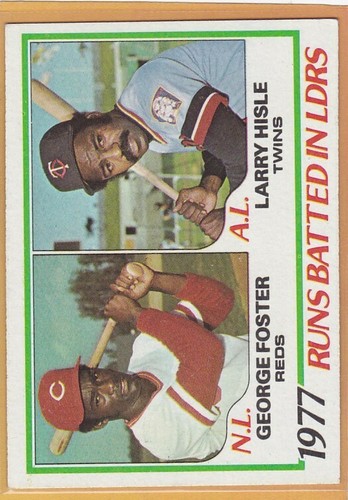 Topps Baseball Rbi Leaders 1978 #203 George Foster Larry Hisle Ex+ *92993 - Imagen 1 de 1