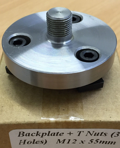 55mm 3 hole rotary table adaptor threaded 12mm x 1mm from rdgtools - Picture 1 of 2