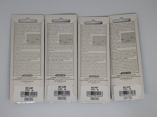 4pk Assortment Rapala Jigging Rap W3 fishing lure  3/16 oz  1-1/2" long 6g   #12 - Bild 5 von 7