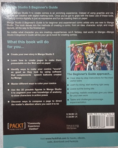 Manga Studio 5 for Beginners  Micheal Rhodes 2014 Paperback Like New - Picture 2 of 3