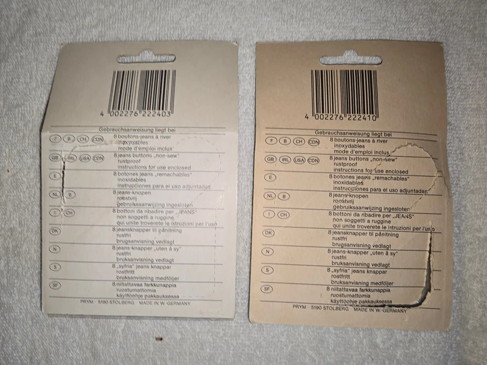 Prym 622 240 5x + 622 241 5x Jeans-Knöpfe, nähfrei, 17 mm Durchm., rostsicher - Bild 2 von 2