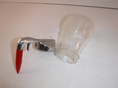 Vintage 1950s Glass Federal Tool Co. Syrup Dispenser with Red Handle Made In USA - Picture 10 of 12