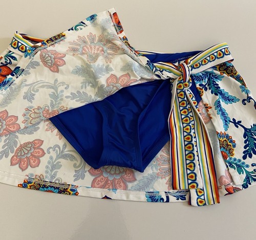 NWT Tommy Bahama Womens Size L White Floral Swim Skirt Bottom Skort Coverup - Picture 3 of 4