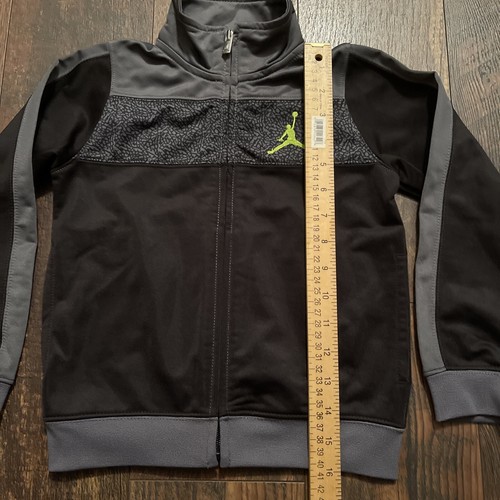 Air Jordan Kid’s Jacket Size S (4-5) years old Black Big Logo Zip Up Jumpman - Picture 4 of 7