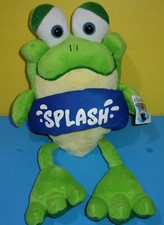 20" Floppy Legs Green Frog Plush Stuffed Animal Blue Splash Floatie Blue Eyes