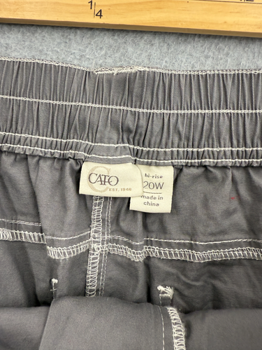 Cato Pants Womens 20W Plus Size Grey Cargo Gorp Core Outdoors Camping Garden - Picture 6 of 9