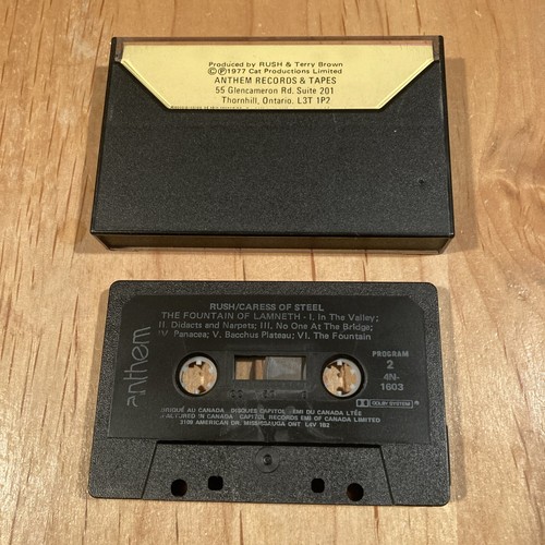 Rush - Caress Of Steel CASSETTE TAPE 80s Canadian issue dream theater metallica - Picture 2 of 3