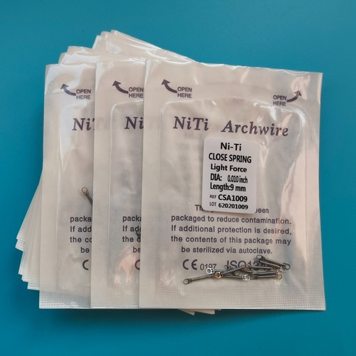 10 paquetes de aleación de ortodoncia de resorte helicoidal cerrado dental Niti 0,010*9 mm fuerza ligera - Imagen 4 de 6