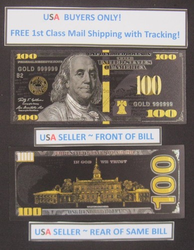 7 Different New Style 24K Foil $100 Bills in Color From Gold to Silver FREE SHIP - Picture 6 of 18