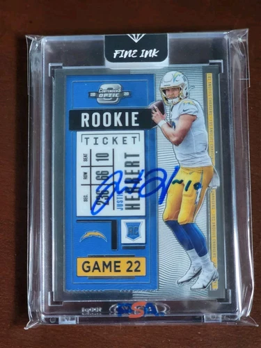 Justin Herbert 2020 Panini Optic Contenders Rookie Ticket Silver RC AUTO NM-MINT