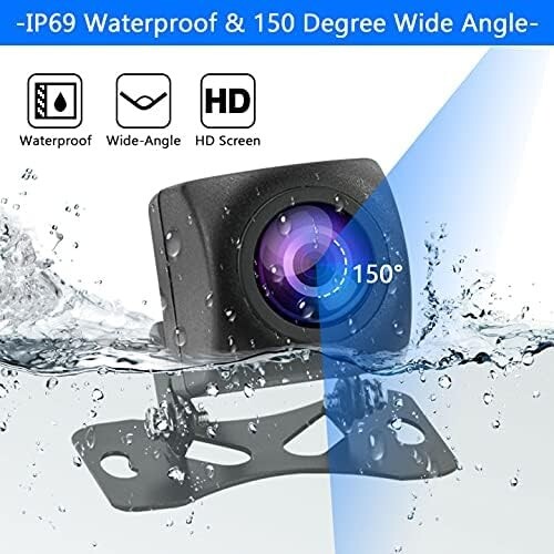 Reversing Camera, AHD IP69 Waterproof Backup C-amera with 150° Angle, Night Visi - Picture 5 of 6