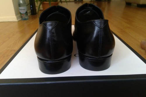 $3500 ZAPATOS DE HOMBRE GUCCI MTO POR TOM FORD HECHOS A PEDIDO CUERO NEGRO OXFORD 7 EE. UU. - Imagen 6 de 8