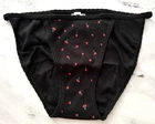 PINK Victoria's Secret String Bikini Panty Black Cherry Heart S M L XL 2XL