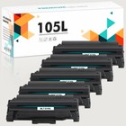 5PK Toner Set Compatible With Samsung MLT-D105L ML-1910 ML-1915 ML-2525 ML-2545