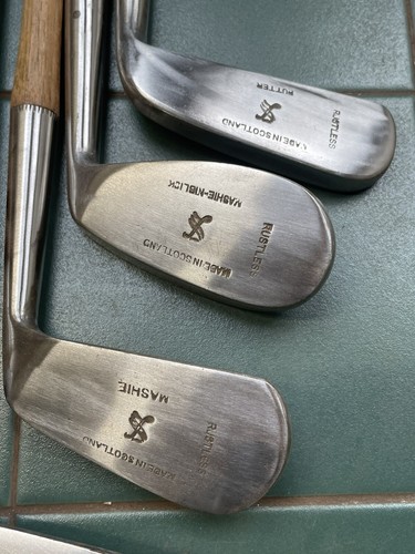 Hickory Golfschläger X5 Selfridges of London rostfrei halbes Set zum Spielen um 1920 - Bild 6 von 24