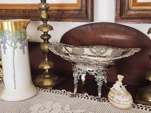 Centro de mesa Soporte para cuenco, CESTA, Mappin & Webb, Plateado, Repousse Rococó, 15" - Imagen 21 de 21