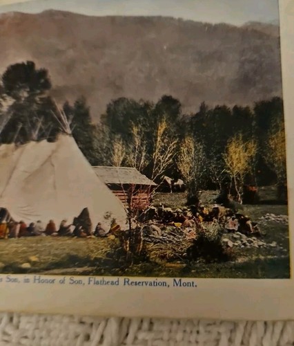 Vintage Fest zu Ehren des Sohnes des Häuptlings Plattkopfreservat Montana geprägte Postkarte - Bild 4 von 12
