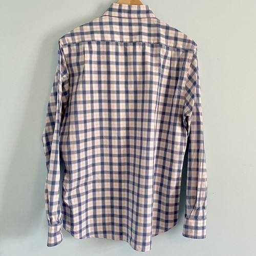 Bonobos Men’s Large Slim Fit Blue/Pink/White Plaid Button-Down Long Sleeve Shirt - Picture 2 of 5