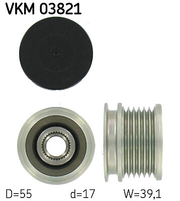 VKM 03821 SKF Generatorfreilauf für MERCEDES-BENZ - Bild 1 von 1