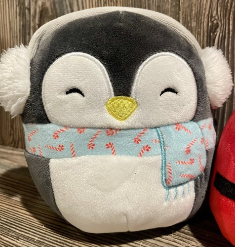 3-Squishmallow Weihnachten 5" Zoll weicher Weihnachtsmann Schneemann und Pinguin gebraucht - Bild 3 von 10