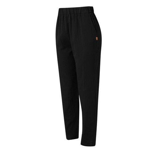 Plus Size Ladies Cotton Linen Casual Long Pants Womens Solid Straight Trousers - Picture 6 of 46