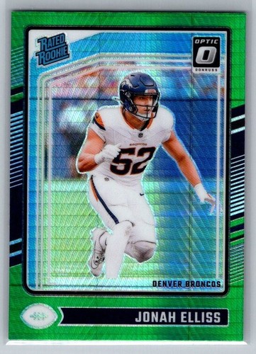 Jonah Elliss Rookie Broncos Green Hyper 2024 Panini Optic Football - Picture 1 of 2