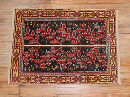 Turkish Konya Kazak Willow Tree Design Rug Size 2'3''x3'2'' - Picture 5 of 6