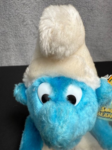 Vintage 1980's PEYO Plush 7.5” Smurf Doll TV Cartoon Character - Stuffed Animal - Picture 3 of 11