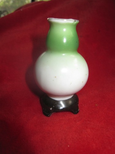 Vintage Miniature Porcelain Hand Painted Vase Hkato Occupied Japan - Picture 3 of 7