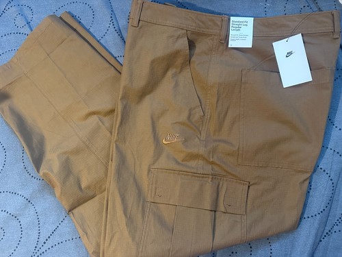 NIKE STRAIGHT STANDARD #281 TAN PANTALONI CARGO TAGLIA 38 X 30 UOMO CUCITURE CORTE $95,00