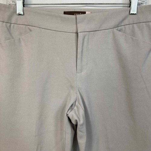 Crosby Damenhose Größe 6 hellgrau vorne flach schmal gerades Bein elegant Stretch - Bild 8 von 10