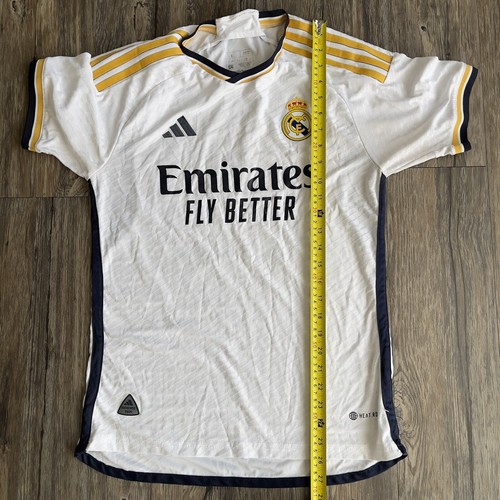 Camiseta Adidas Real Madrid Vino Jr #20 local auténtica calce ajustado blanca para hombre L leer* - Imagen 10 de 12