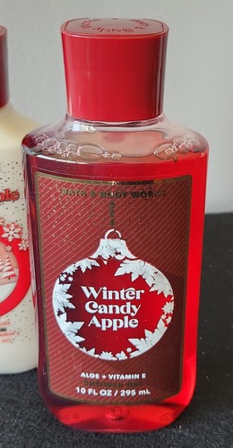 Bath & Body Works Winter Candy Apple 3-Piece Set Shower Gel Lotion Fragrance - Picture 2 of 9
