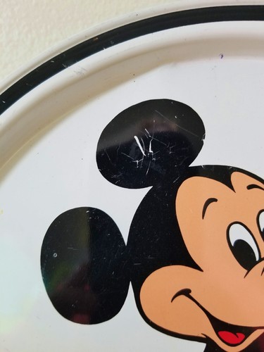 VTG Walt Disney Productions Mickey Mouse Round Metal Serving Tray Disneyana - Bild 5 von 10