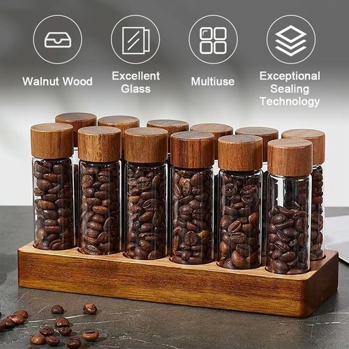 Dose Coffee Bean Storage 12 Tubes Multipurpose Portable Coffee Bean N2H0 - Bild 5 von 9