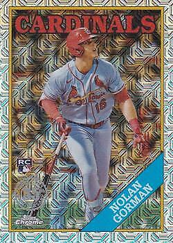 2023 Topps Chrome Silver Pack #T88C-90 Nolan Gorman Rookie RC Mojo Refractor - Picture 1 of 2