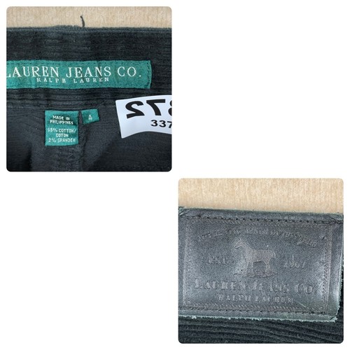 Lauren Jeans Ralph Womens Pants 4 Black Corduroy 29x30 Flare Bootcut Mid Rise - Picture 12 of 12