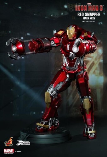 HOT TOYS PPS002 IRON MAN 3 RED SNAPPER MARK XXXV 35 1/6 FIGURE NEW SEALED U.S. - 第 3/7 張圖片
