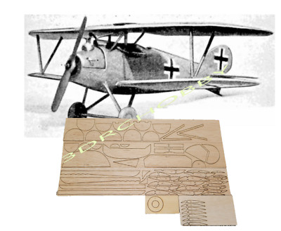 Albatros DV Biplane 30" Wingspan RC Airplane Kit Laser Cut Balsa & Ply ...