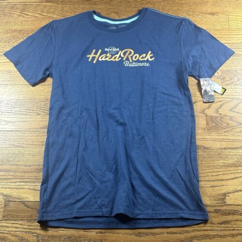 NEW Hard Rock Cafe Baltimore Shirt Adult Medium Graphic Guitar Blue Men’s - Picture 3 of 6