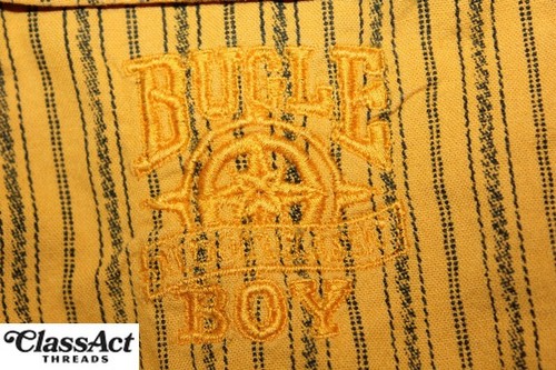 VTG Bugle Boy Button Up Shirt Mens Yellow Striped Core Basic XL - Picture 9 of 9