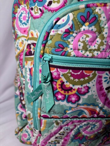 Vera Bradley Rucksack gesteppt Blumenmuster mit 3 separaten Taschen - Bild 2 von 16