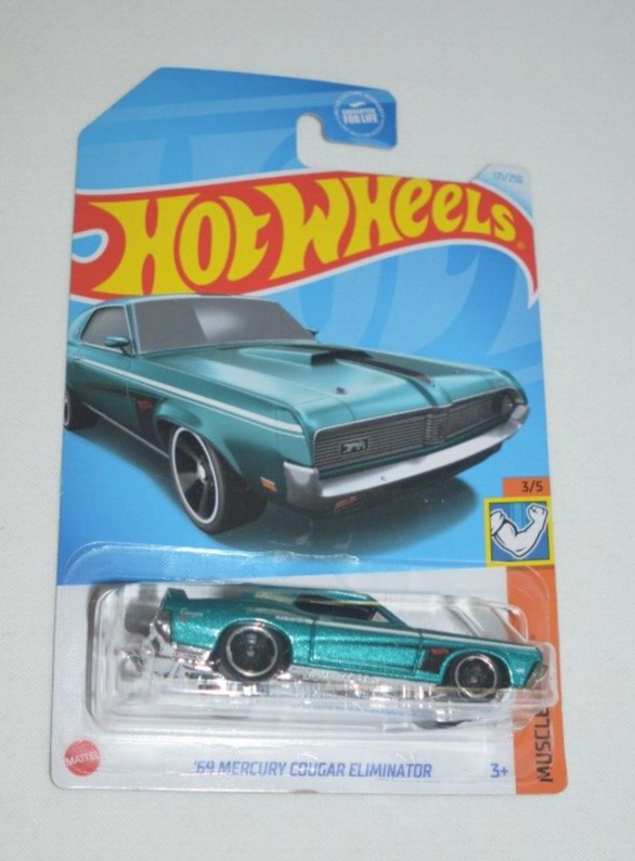 ホットウィール hotwheels マーキュリー　Merc 69 Mercury Cougar Eliminator (green/blue-ish Colour) - Hot Wheels