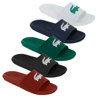 lacoste croco flip flops