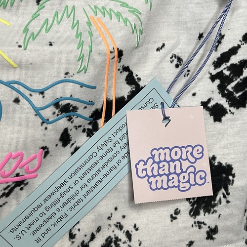 More than Magic Cow Print Neon "Never Ending Naps" Sleep Top Size Small (6) - Picture 5 of 5