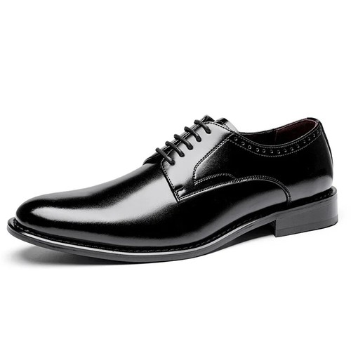 Fashion Men Dress Shoes Pointed Toe Lace Up Flats Male Footwear Big Size 39-45 - Picture 21 of 27