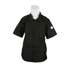 Mercer Culinary Millenia Series Black Unisex Cook Shirt w/ Mesh Back - 3XL