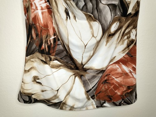 Dressbarn Women's Cardigan Sleeveless Top Set Brown Tan Beige Swirls Size Small - Bild 7 von 19