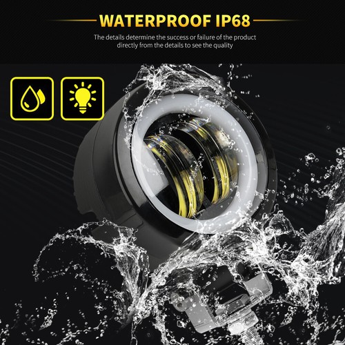 Pair LED Fog Lights Blue Halo Spot LED Work Light 3inch For Jeep SUV Truck ATV - Bild 9 von 15