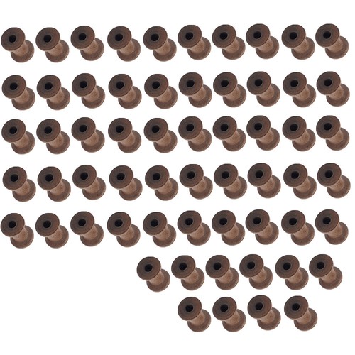60Pcs Antique Wooden Spools 1.18" Ribbon Spools For DIY Crafts Coconut Brown USA - Picture 7 of 9